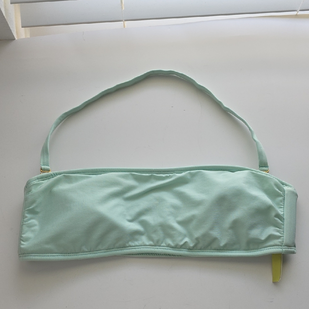 Gianni Bini Mint Green Bandeau Bikini Top with Removable Strap Medium G206